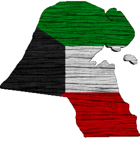 Map Kuwait Asia Flags 