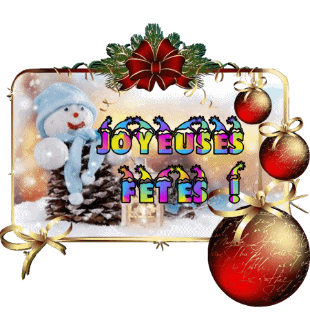 Serie 12 Joyeuses Fêtes (Noël) Français Messages 