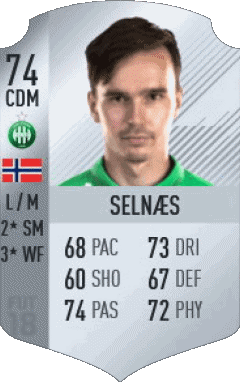 Ole Kristian Selnæs Norvegia F I F A - Giocatori carte Videogiochi Multimedia 