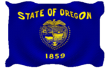 Waving Oregon U.S.A - States America Flags 