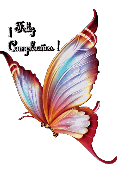 008 Transparent Background Mariposas Feliz Cumpleaños Spanish Messages 