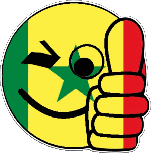 Smiley - OK Senegal Africa Flags 