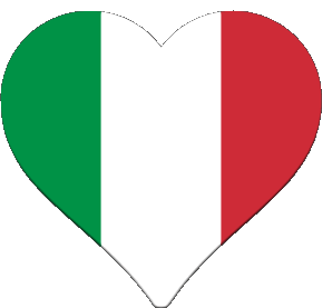 Cuore Nazionale Italia Europa Bandiere 