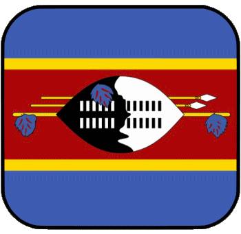Carré Eswatini Afrique Drapeaux 