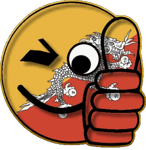 Smiley - OK Bhutan Asien Fahnen 