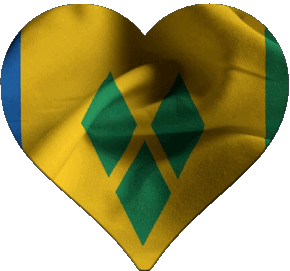 Coeur Saint Vincent et les Grenadines Amériques Drapeaux 