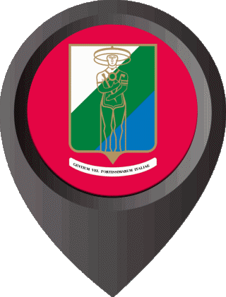 Standort-Pin Abruzzo Italien Europa Fahnen 