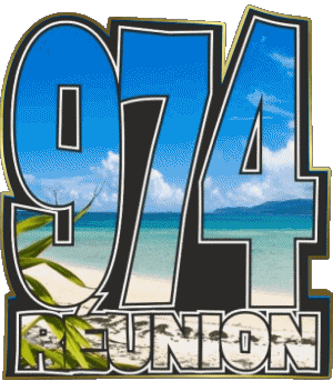 974 La Réunion D.O.M - T.O.M France Drapeaux 