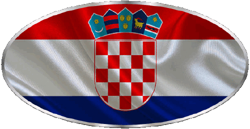 Oval Croatia Europe Flags 