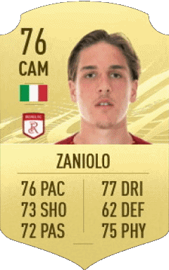 Nicolò Zaniolo Italia F I F A - Jugadores  cartas Vídeo Juegos Multimedia 