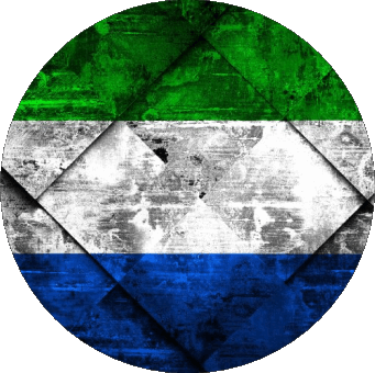 Round Sierra Leone Africa Flags 