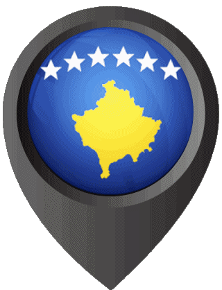 Epingle de Localisation Kosovo Europe Drapeaux 