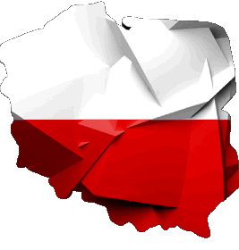 Carta Geografica Polonia Europa Bandiere 