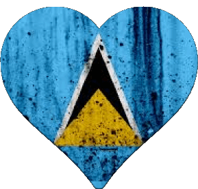 Corazón Santa lucía América Banderas 