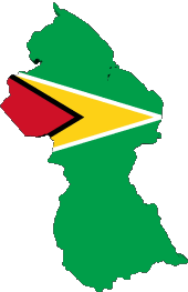 Carte Guyana Amériques Drapeaux 