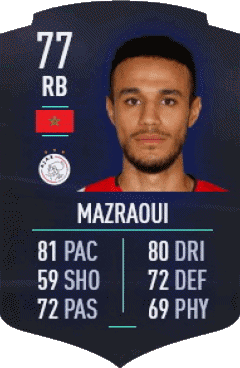 Noussair Mazraoui Maroc F I F A - Joueurs Cartes Jeux Vidéo Multi Média 