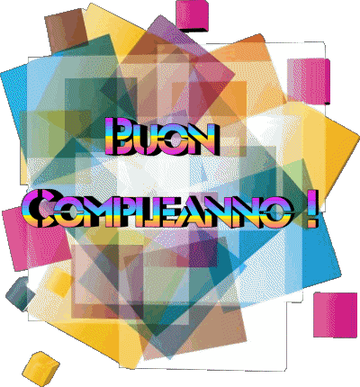 015 Transparent Background Astratto - Geometrico Buon Compleanno Italian Messages 