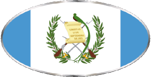 Oval Guatemala América Banderas 