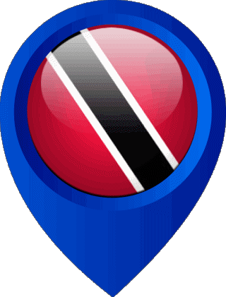 Standort-Pin Trinité et Tobago Amerika Fahnen 