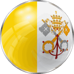 Round Vatican Europe Flags 