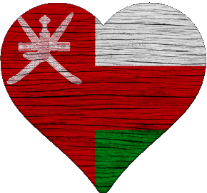 Herz Oman Asien Fahnen 