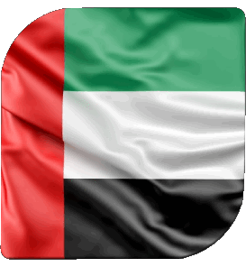 Square United Arab Emirates Asia Flags 