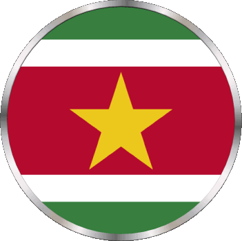 Round Suriname America Flags 