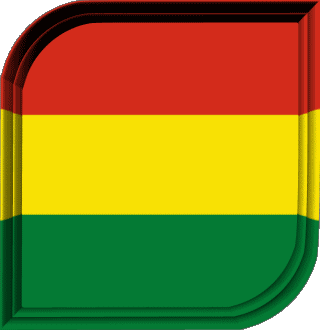 Square Bolivia America Flags 