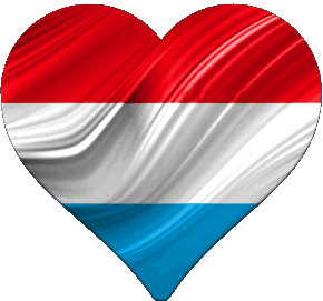 Heart Luxembourg Europe Flags 