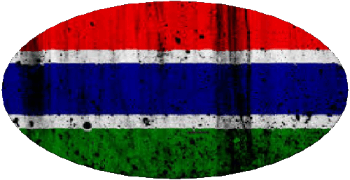 Ovale 01 Gambia Africa Bandiere 