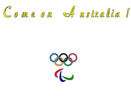 Olympic Games Come on Australia Inglese Messagi 