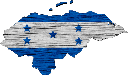 Map Honduras America Flags 