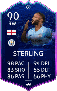 Raheem Sterling Angleterre F I F A - Jugadores  cartas Vídeo Juegos Multimedia 