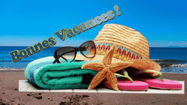 003 Animierter Hintergrund Bonnes Vacances Französisch Nachrichten 
