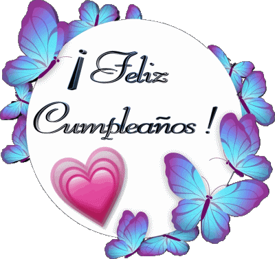 010 Transparent Background Mariposas Feliz Cumpleaños Spanish Messages 