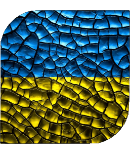 Carré Ukraine Europe Drapeaux 