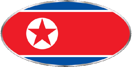 Verschiedene Nordkorea Asien Fahnen 