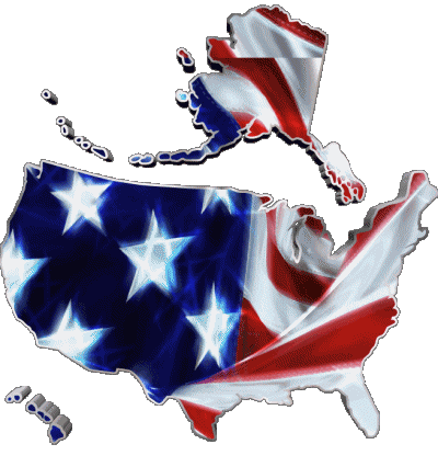 Mapa U.S.A - Nacional América Banderas 