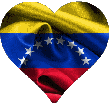 Corazón Venezuela América Banderas 