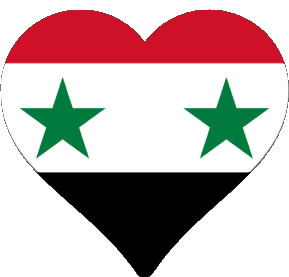 Heart Syria Asia Flags 