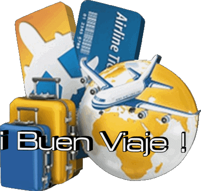 05 Transparenter Hintergrund Buen Viaje Spanisch Nachrichten 