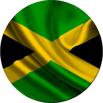 Round Jamaica America Flags 