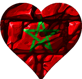 Corazón Marruecos África Banderas 