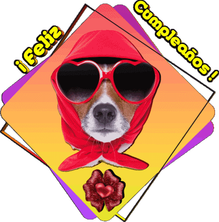 012 Animales Feliz Cumpleaños Spagnolo Messagi 