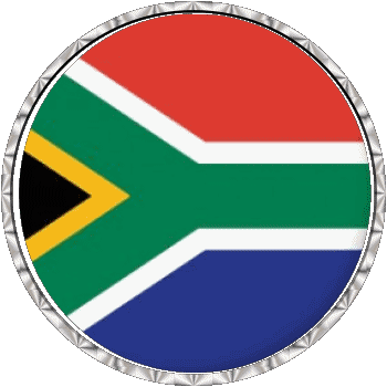 Round - Rings South Africa Africa Flags 