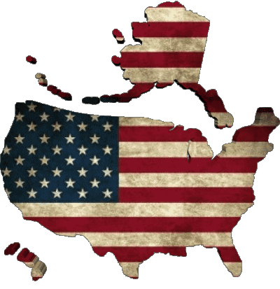 Carta Geografica U.S.A - Nazionale America Bandiere 