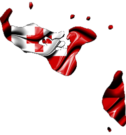 Map Tonga Oceania Flags 