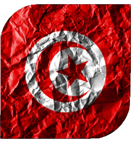 Carré Tunisie Afrique Drapeaux 