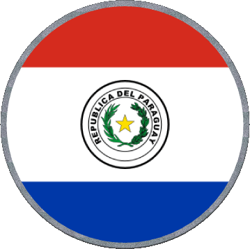 Runde Paraguay Amerika Fahnen 