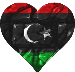 Heart Libya Africa Flags 